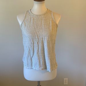 FRAME Striped Linen Tank Top - Size Medium
